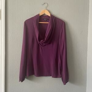 LAFAYETTE 148 NEW YORK COWL NECK SILK BLOUSE TOP